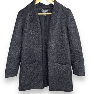 NYCC New York Clothing Company Cozy Like-Sherpa Open Black Jacket - Medium